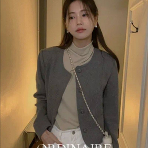 [새상품] 가내스라 테드 울 노카라자켓 그레이 이미지