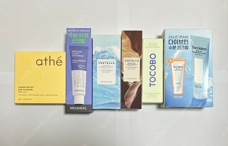 화장품정리중 선크림 라운드랩 스킨1004 유세린 메디힐 조선미녀 키엘 베라모어 AHC 올영 올리브영--0