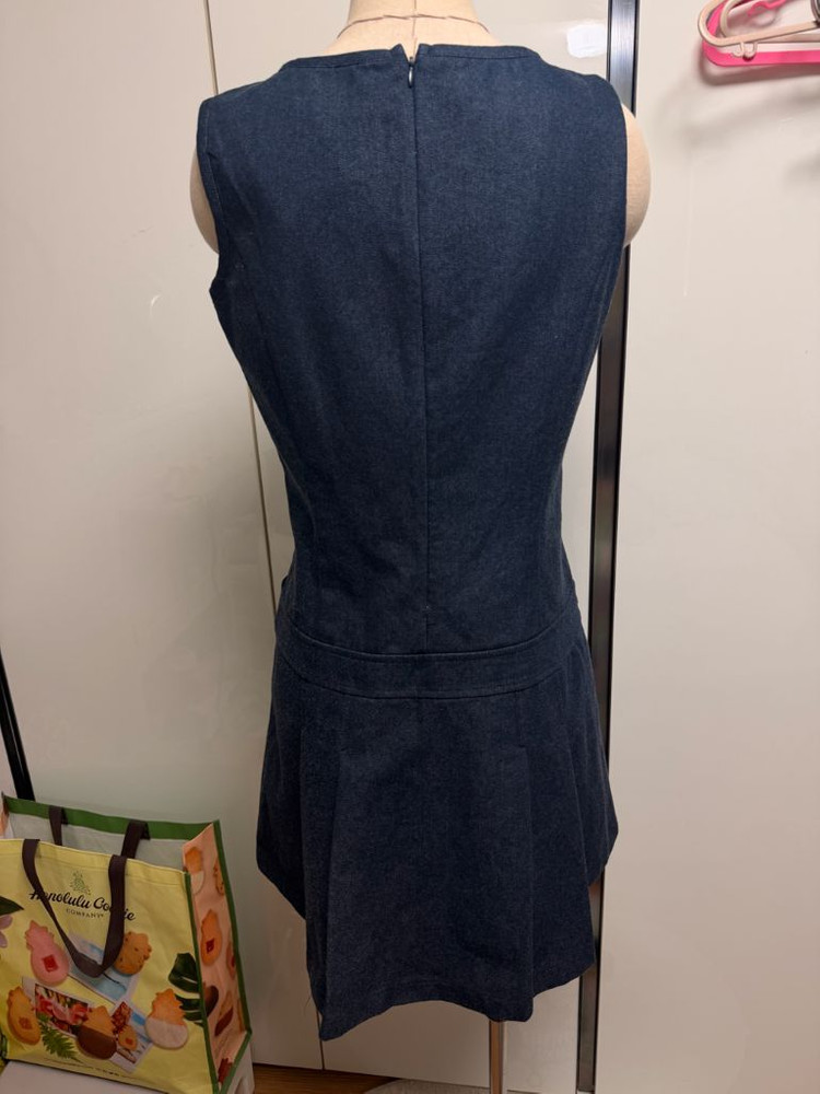 M사이즈) 밀크코코아 데님 플리츠 미니원피스 레이어드원피스--7