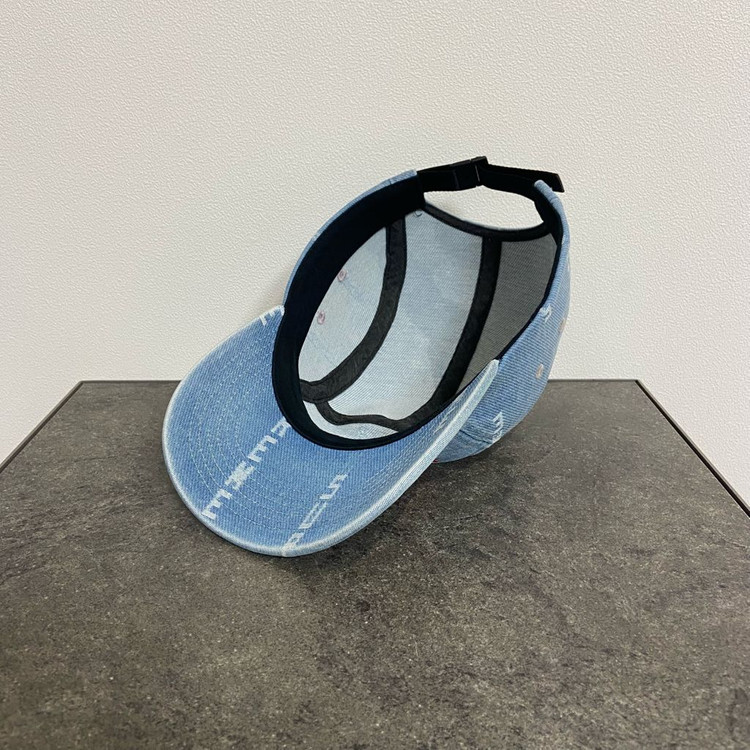 (OS) 슈프림 박스로고 캠프캡 모자 워시드 데님--5