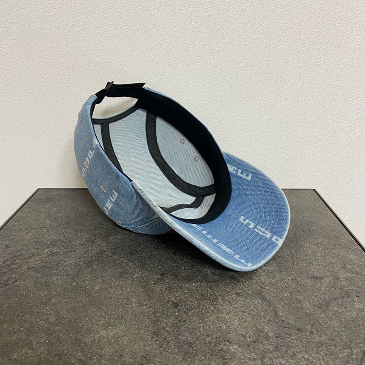 (OS) 슈프림 박스로고 캠프캡 모자 워시드 데님--6