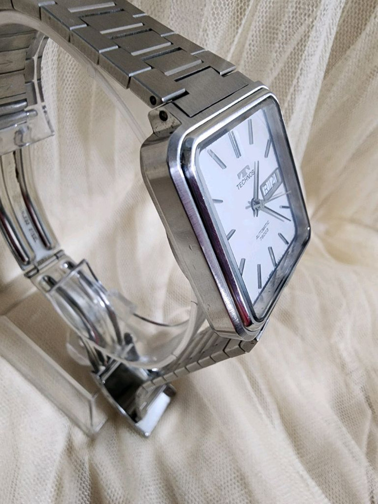 스위스 테크노스 79003 사각 오토매틱 빈티지시계--1