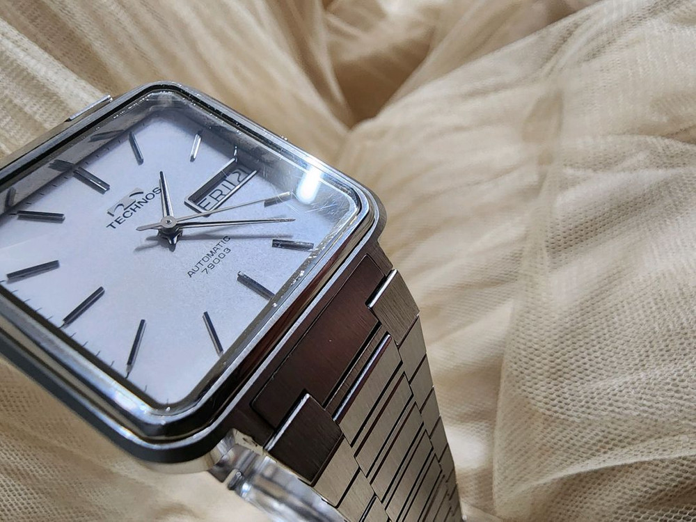 스위스 테크노스 79003 사각 오토매틱 빈티지시계--5