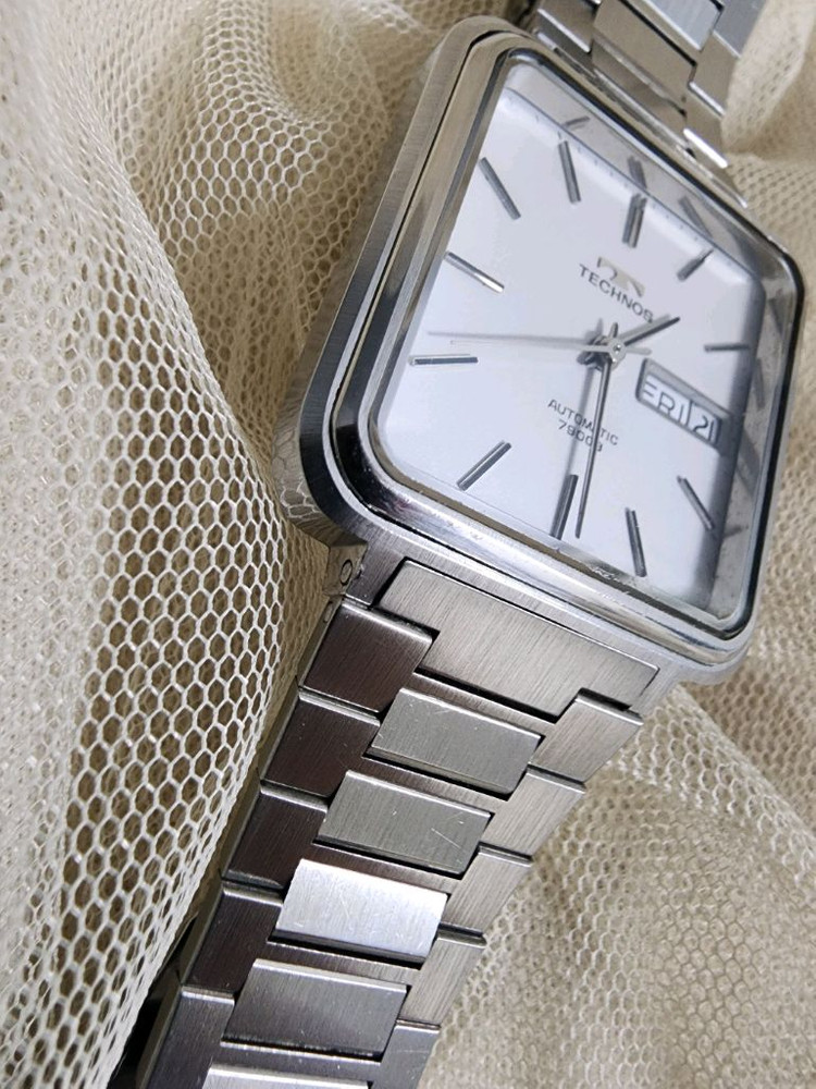 스위스 테크노스 79003 사각 오토매틱 빈티지시계--7