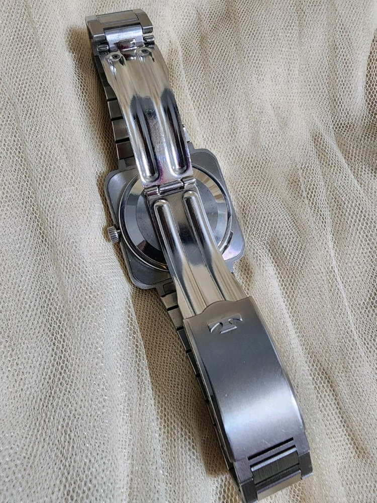 스위스 테크노스 79003 사각 오토매틱 빈티지시계--8