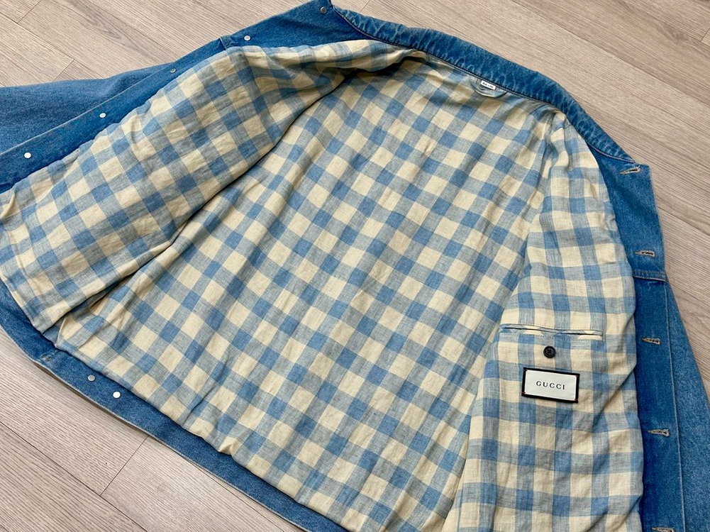 [50] 구찌 하프자수 데님자켓 / 구찌 청자켓--4