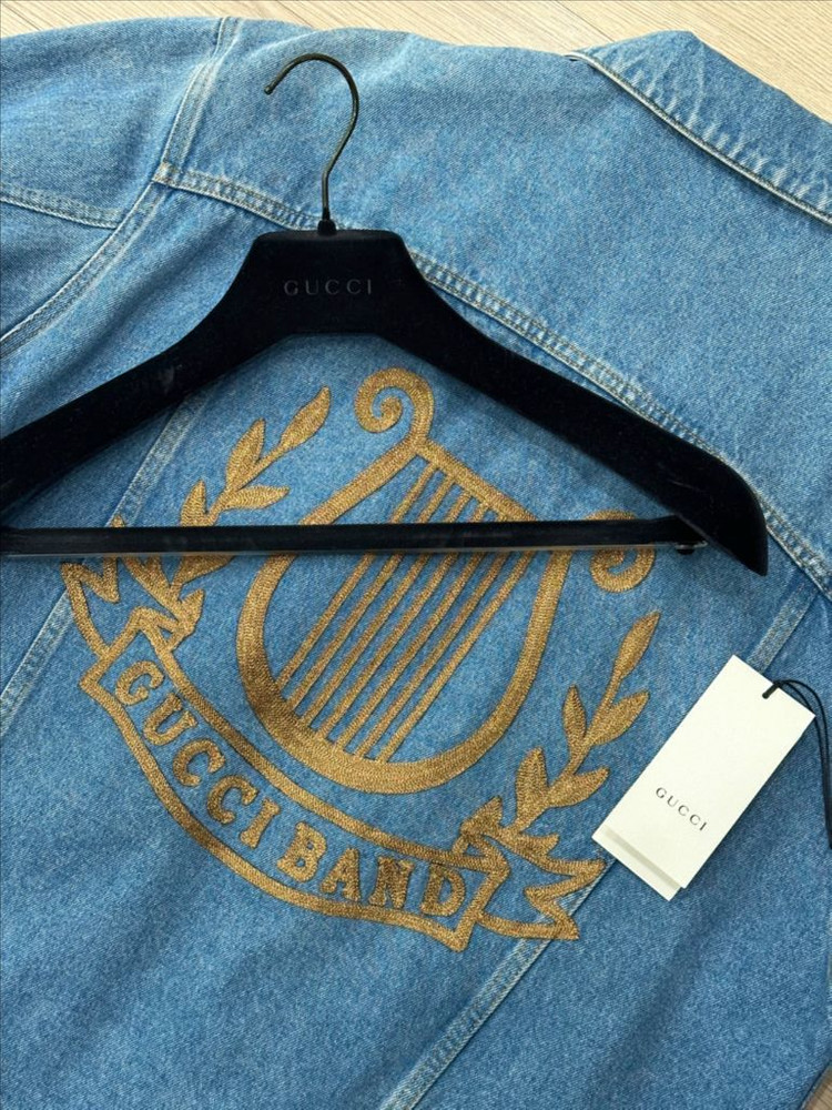 [50] 구찌 하프자수 데님자켓 / 구찌 청자켓--8