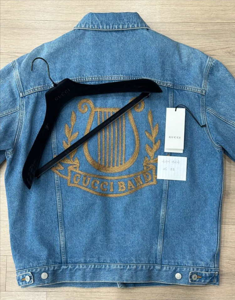 [50] 구찌 하프자수 데님자켓 / 구찌 청자켓--9