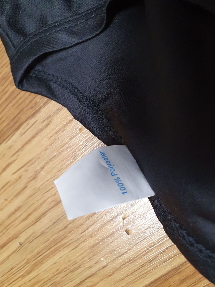 검정 티셔츠 11장 일괄 폴리에스터 반팔 셔츠 블랙 M 사이즈--4