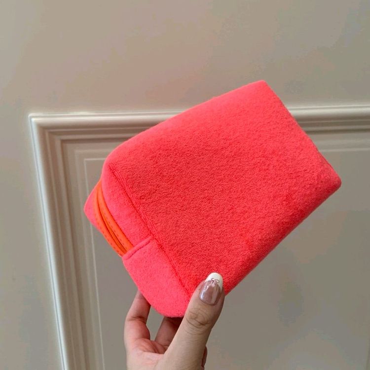 샤넬 뷰티 정품 네온 오렌지 테리 파우치 3종 세트 (새상품)--4