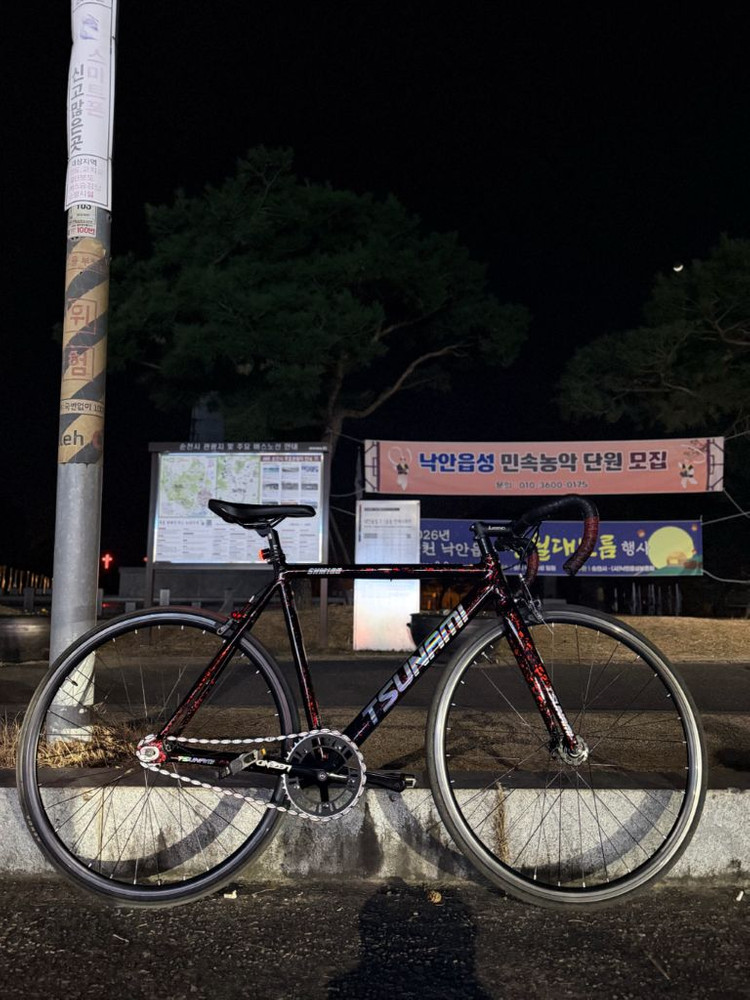 픽시 자전거 쓰나미 snm100 불꽃레드--1