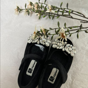 키펀트 유아 빅 스톤 블랙 퍼 구두