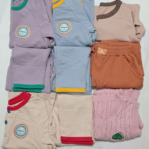 [4벌+덤] 110 실내복 코디아이 / L 아프리콧스튜디오 / 덤 밀리밤 120 조끼