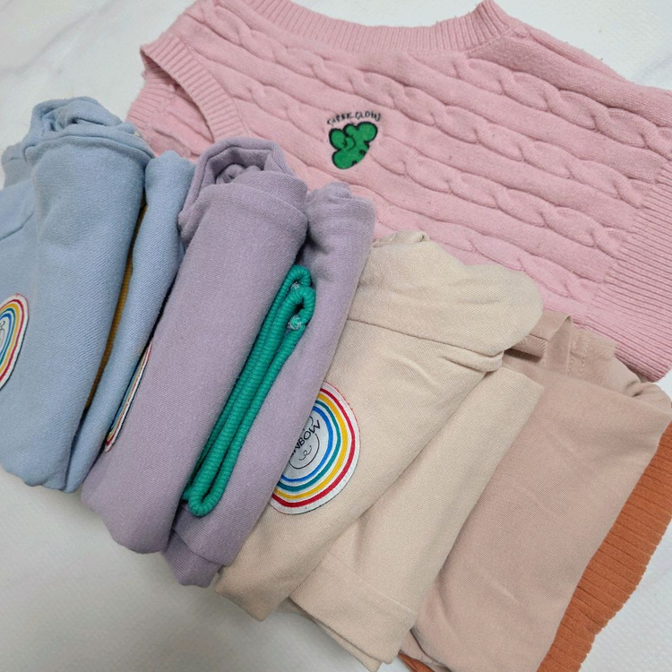 [4벌+덤] 110 실내복 코디아이 / L 아프리콧스튜디오 / 덤 밀리밤 120 조끼--7