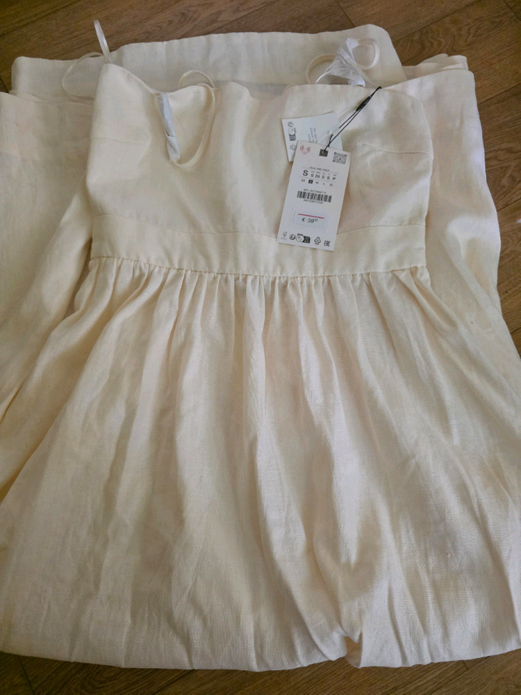 자라 린넨 롱 원피스 휴가 휴양지 여신 원피스--6