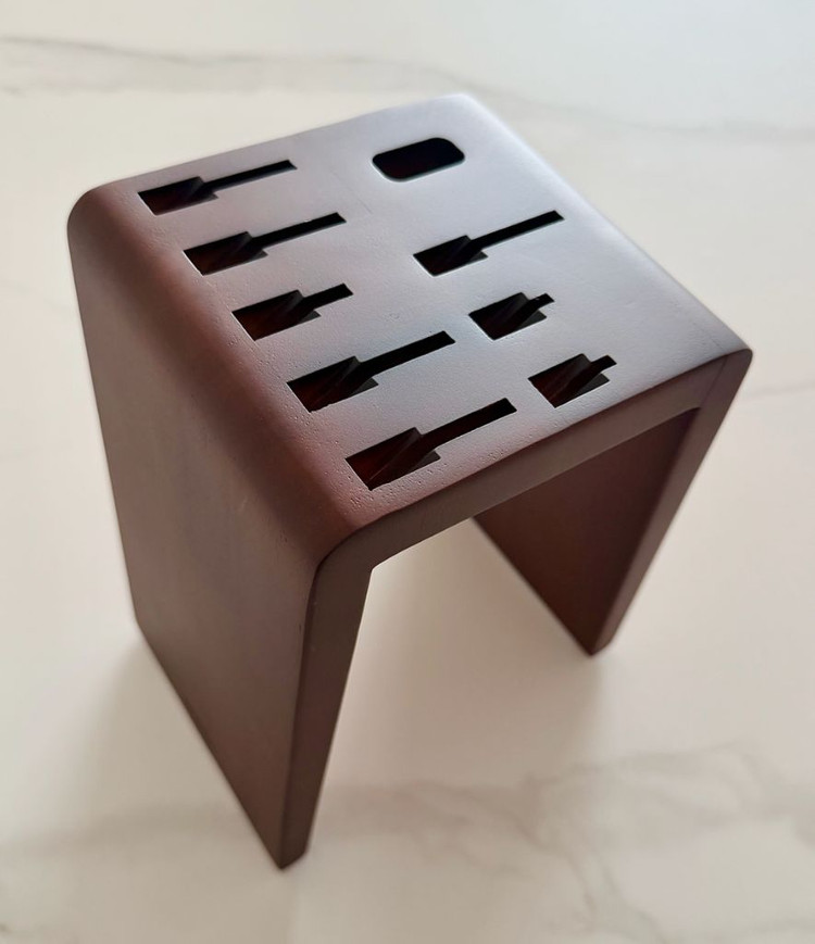 쿠자 원목 칼블럭 칼보관함 칼꽂이 새상품--2