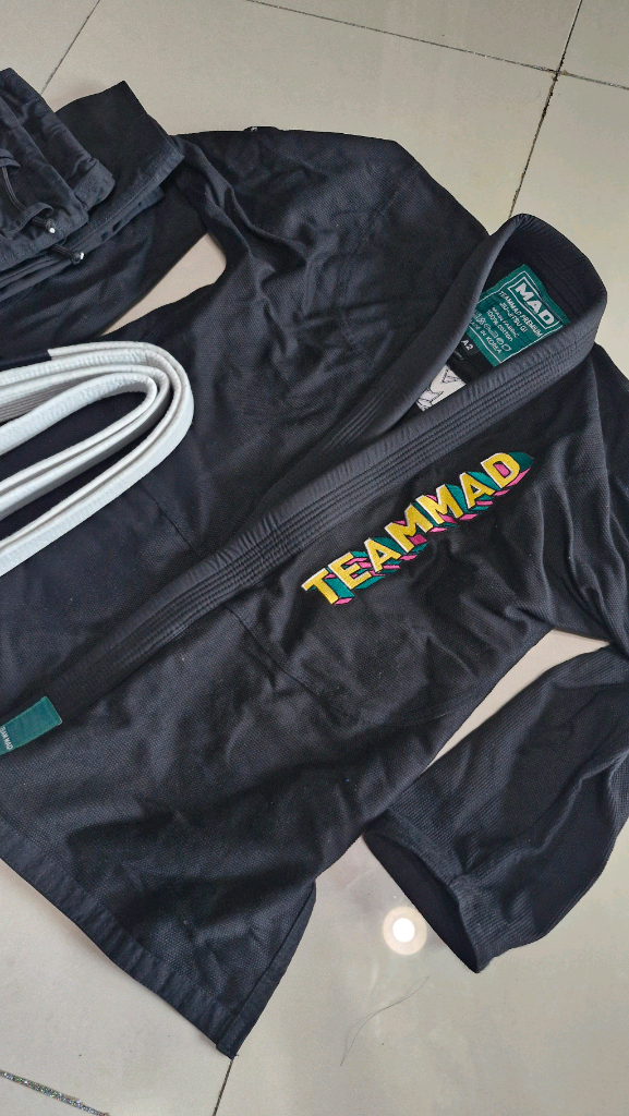 주짓수 도복 팀매드 화이트 벨트--1