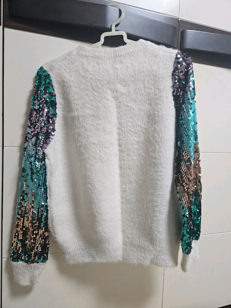 RED JUJU 스팽글 장식 스웨터 free--1