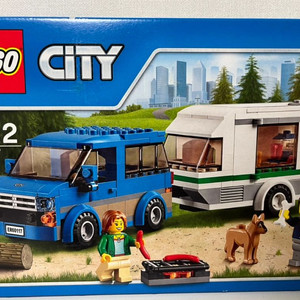 레고 시티밴과 카라반 캠핑카 이미지