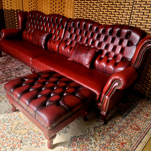 *소파맨*MADE IN ITALY*정품* 엔틱소파*오토만 스툴세트 이미지