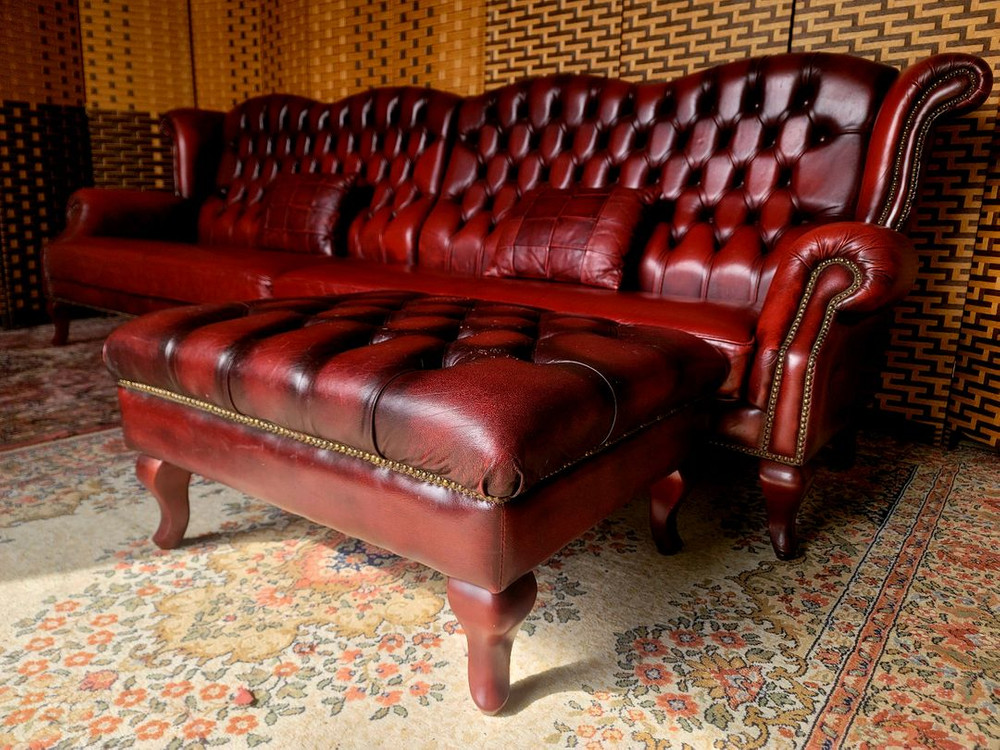 *소파맨*MADE IN ITALY*정품* 엔틱소파*오토만 스툴세트 이미지