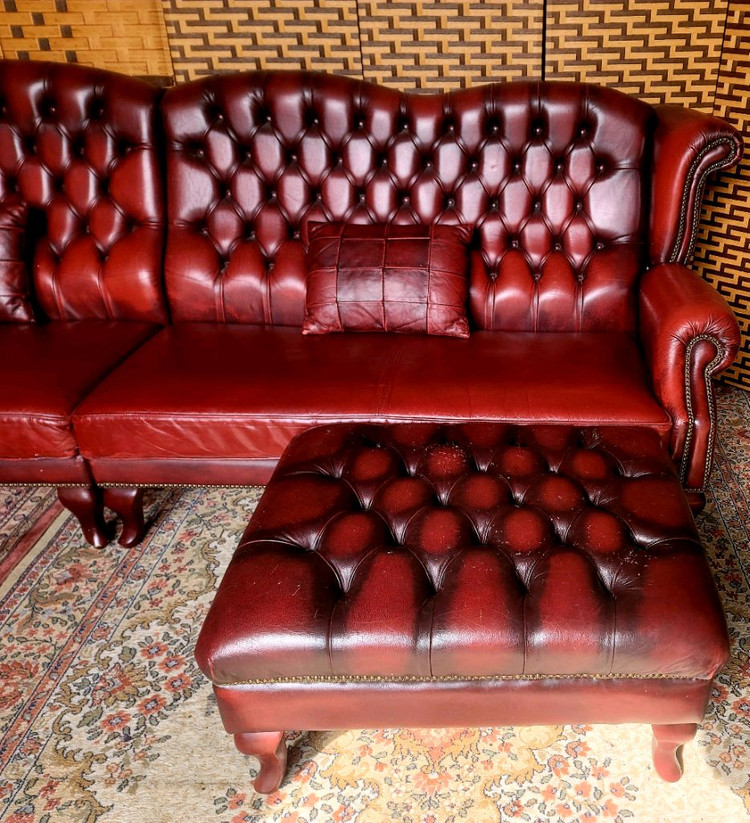 *소파맨*MADE IN ITALY*정품* 엔틱소파*오토만 스툴세트 이미지