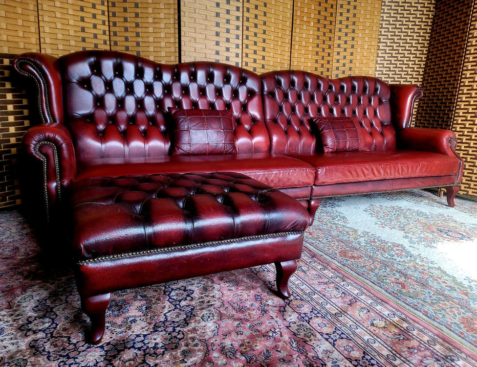 *소파맨*MADE IN ITALY*정품* 엔틱소파*오토만 스툴세트 이미지