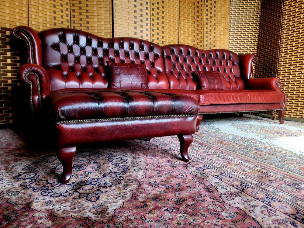 *소파맨*MADE IN ITALY*정품* 엔틱소파*오토만 스툴세트 이미지