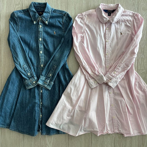 폴로 걸스 원피스 (6x) 두벌 일괄