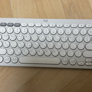 Logitech Pebble Keys 2 K380s 무선 키보드 마우스 세트 도브 화이트