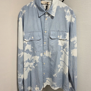 Laneus skyblue sprayed effect shrit