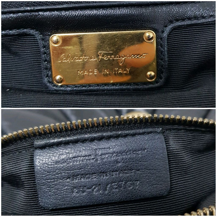 [정품] 페라가모 바라지니 퀼팅 크로스백 블랙--9