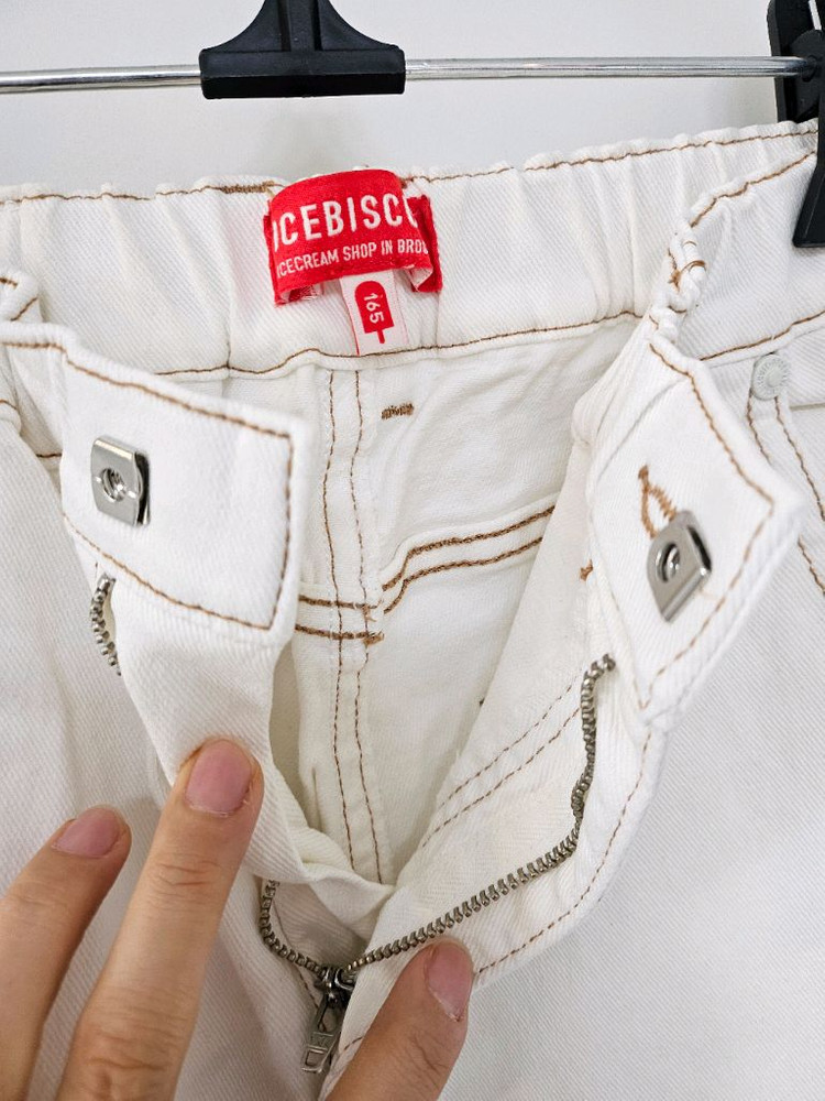 아이스비스킷 스마일 패치 바지 165--2