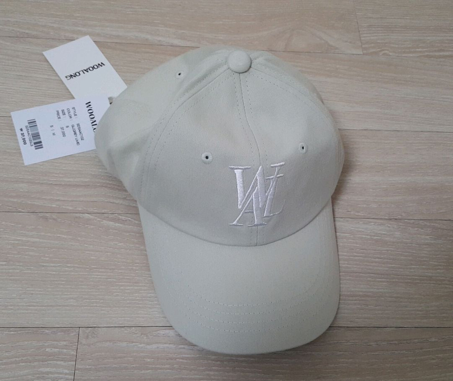 [택달린새상품] 우알롱 시그니처 로고 볼캡 그레이쉬 라임 s 이미지