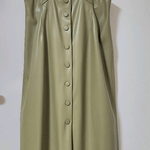 자라 가죽 롱원피스