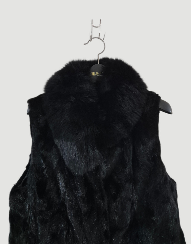 [55]WEILL 밍크털 여우털 조끼--1