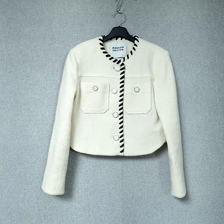 마론 에디션 트위드 숏자켓--1