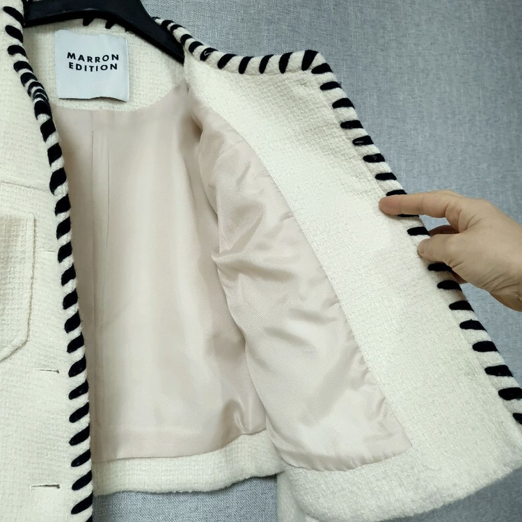 마론 에디션 트위드 숏자켓--6