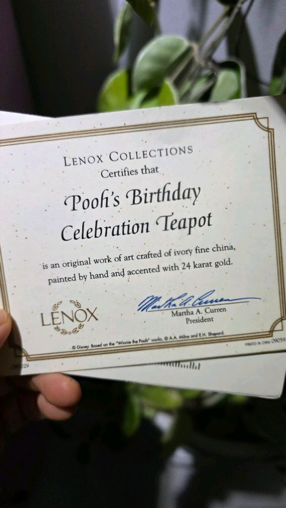 레녹스 한정판 곰돌이푸 생일 티팟 리페어--9