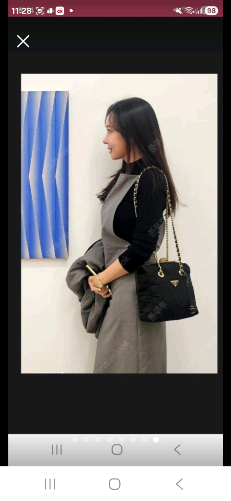 프라다1995 리에디션 퀄팅 체인 숄더백--1