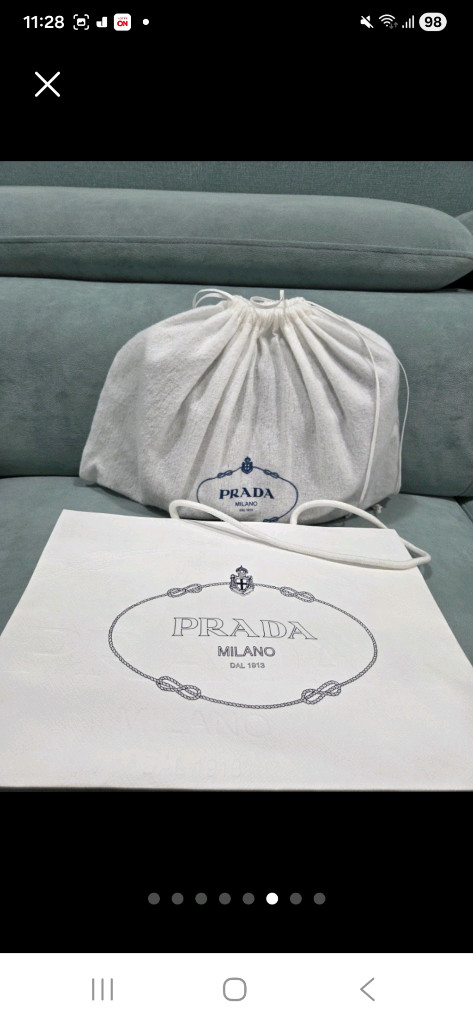 프라다1995 리에디션 퀄팅 체인 숄더백--2