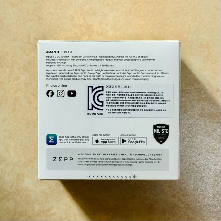 에메이즈핏 티렉스3 그레이 (미개봉 새제품)--1