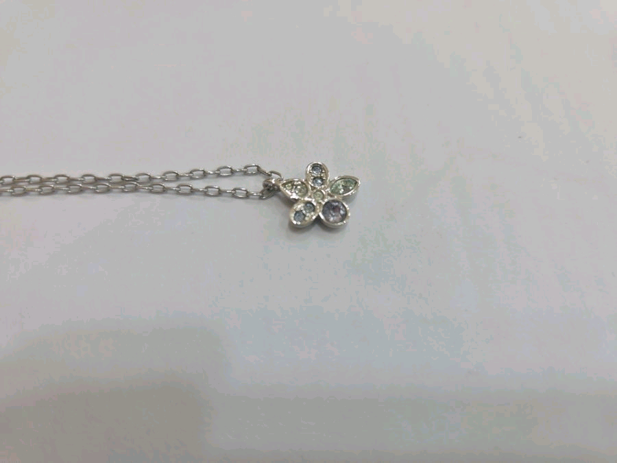 스와로브스키 꽃목걸이(연장체인포함)택포7.5--4