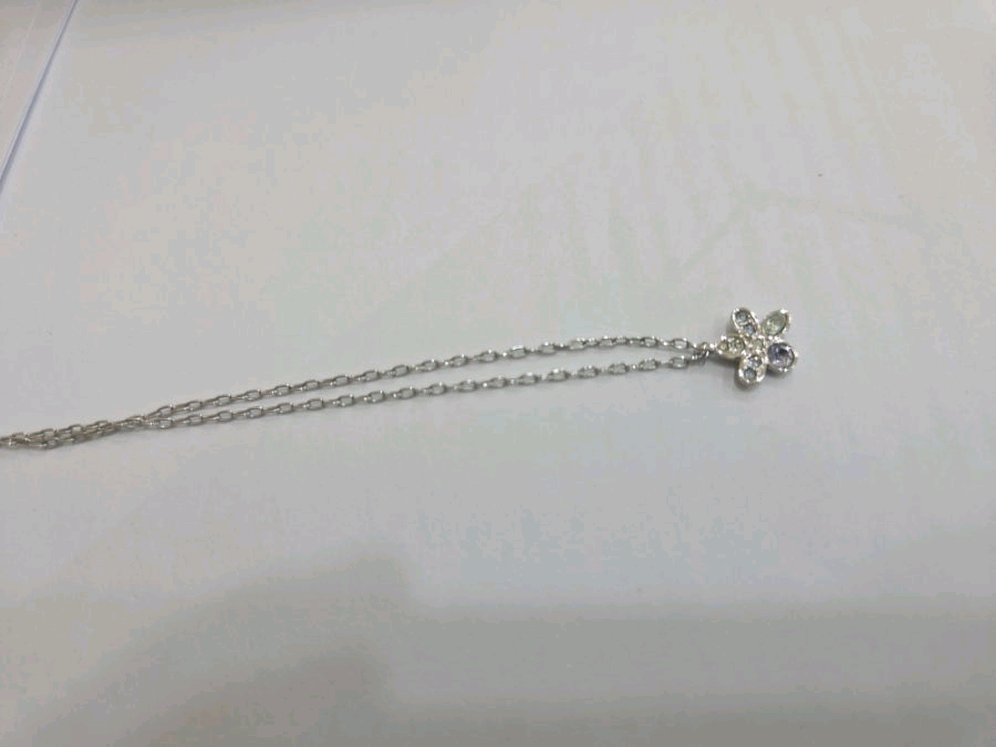 스와로브스키 꽃목걸이(연장체인포함)택포7.5--5