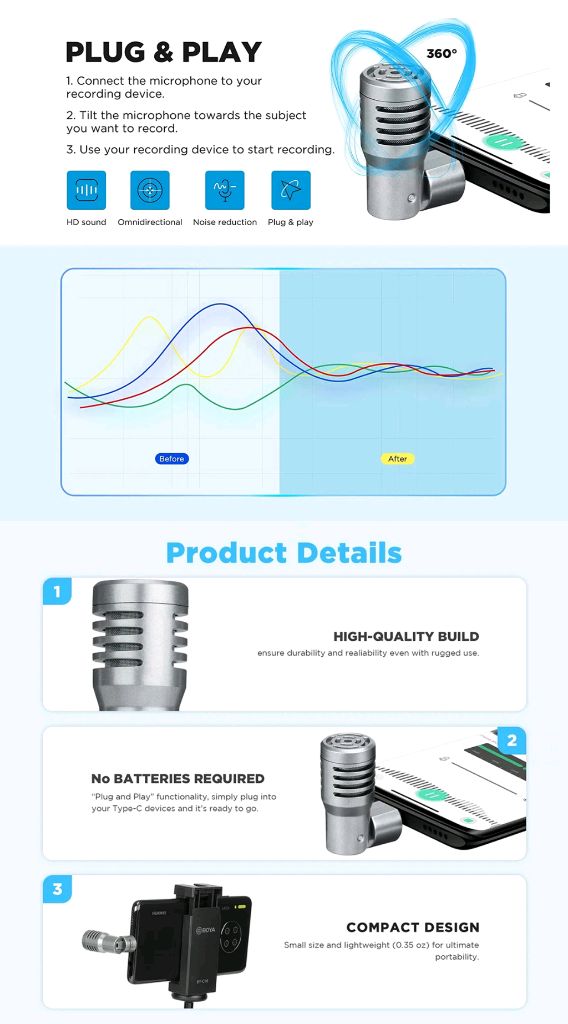 새제품 고성능 타입C 미니 마이크 배송비포함 3만원 팝니다.--2