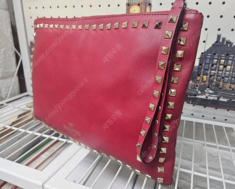 발렌티노 락스터드 클러치백 레드 GC42--2