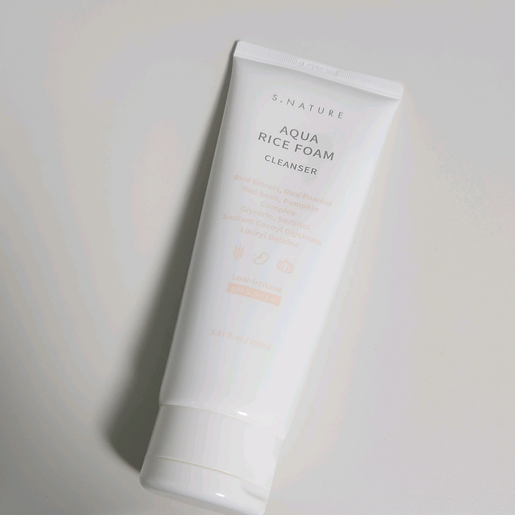 에스네이처 아쿠아 라이스 폼 클렌저--1