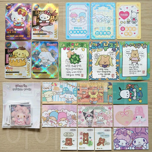 산리오 스티커 헬로키티 카드 포토카드 포카 쿠로미 마이멜로디 스티커 마멜 시나모롤 행운카드 오미모리 이미지
