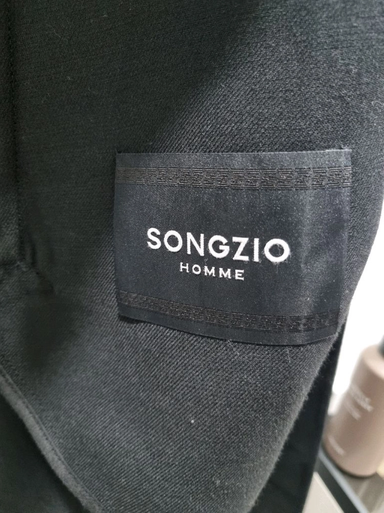 남성 송지오옴므 트렌치 맥코트 블랙 이미지