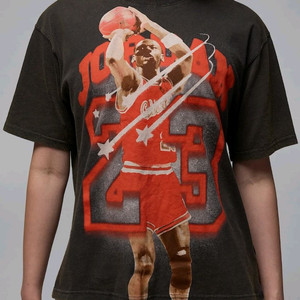 나이키 조던 그래픽 반팔티셔츠 블랙 w루즈핏L(실제11